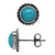 Silvershake 6mm Genuine Round Shape Arizona Turquoise 925 Sterling Silver Rope Stud Earrings