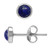 Silvershake Natural Petite 4mm Blue Lapis Lazuli Sterling Silver Stud Earrings