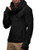 COOFANDY Mens Knitted Cotton Pullover Hoodie Long Sleeve Turtleneck Sweater