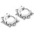 Flongo Mens Womens Punk Silver Stainless Steel Goth Rivet Awl Spike Huggies Piercing Hoop Earrings