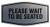 Signs ByLITA Fancy Please Wait to Be Seated Sign Brushed Silver  Large