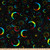 Timeless Treasures Science  Space Rainbow Moon  Stars Black Fabric by the Yard