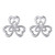 Ladytree 925 Sterling Silver Celtic Knot Three Hearts Ear Jacket Earrings Back Ear Cuffs Chic Stud Earring
