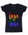 shop4ever Love is Love Womens VNeck TShirt Gay Pride Shirts Large Black 0