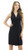 BENANCY Womens VNeck Sleeveless Knot Front Beach Dresses Midi Dress Yry Black L