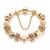 Choker Gold Charm Bracelets Girls Heart Beads Smile Tone Snake Chain Rhinestone Bangles