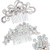 Pack of 2 Bridal Wedding Hair Comb  20pcs Crystal Pearls Hair Pins Women Hair Side Combs Bridal Head Pin Headpiece