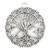 JGFinds Round Tree of Life Charm Pendants 10 Pack  Large About 2 inches Silver Tone