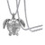 Xusamss Punk Rock Titanium Steel Turtle Tag Pendant Chain Necklace24inches Box Chain