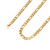 Estendly 18k Real Gold Plated 20 Inches Figaro Chain Necklace 4MM Stainless Steel Figaro Link Chain for Men Women