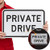 Private Drive Sign By SmartSign  12 x 18 3M Engineer Grade Reflective Aluminum