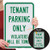SmartSign Tenant Parking Only  Violators Towed Sign  12 x 18 3M Engineer Grade Reflective Aluminum