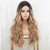 Kryssma Dirty Blonde Wig with Dark Roots Ombre Long Wavy Synthetic Wig for Women 22 inches