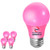 Explux Dimmable A19 LED Pink Light Bulbs 60W Equivalent 4Pack