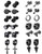 LOYALLOOK 12Pairs Stainless Steel Earrings Stud For Women Men CZ Stud Earrings Tiny Ball Huggie Hoop Cross Earrings Set Cartilage Earrings Cross Dangle Earrings