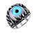 PAURO Mens Stainless Steel Dragon Claw Evil Devil Skull Eyeball Ring Gothic Biker Unique Blue Eyes Size 10 PAURO Mens Stainless Steel Dragon Claw Evil Devil Skull Eyeball Ring Gothic Biker Unique Blue Eyes Size 10