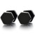 2pcs Hexagon Black Screw Stud Earrings for Men Women Stainless Steel Cheater Fake Ear Plugs Gauges 2pcs Hexagon Black Screw Stud Earrings for Men Women Stainless Steel Cheater Fake Ear Plugs Gauges