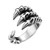 FANSING Mens Biker Ring Punk Dragon Claw Rings Stainless Steel Casting Black Size 9