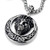 COOLSTEELANDBEYOND Stainless Steel Biker Lion Pendant Necklace with 30 Inches Steel Ball Chain