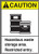 Accuform MRHL601VP Sign LegendCaution Hazardous Waste Storage Area Restricted Entry 14 Length x 10 Width x 0055 Thickness Plastic 14 x 10 YellowBlack on White