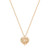 Mevecco Gold Dainty Heart Evil Eye Necklace for Women 18K Gold Plated Delicate Boho Protection Evil Eye Simple Heart Necklace for Women