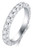 BORUO 925 Sterling Silver Ring Cubic Zirconia CZ Wedding Band Stackable Ring 3mm Size 7