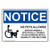 No Pets Service Animals Allowed OSHA Safety Label Decal 7x5 inch Vinyl for Accessible by ComplianceSigns