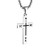 HZMAN Nika ICXC Orthodox Cross Stainless Steel Pendant Necklace 222 Inches Chain Silver