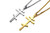 XUANPAI Mens Stainless Steel Cross Pendant Necklace Russian Orthodox Cross Religious JewelryCurb Chain 24