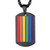 PROSTEEL Black Rainbow LGBT Flag Gay Pride Jewelry Dog Tag Dogtag Pendant Gift Men Women Pride Necklace