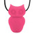 Owl Pendant - Silicone Necklace (Teething/Nursing) (Bubble Gum)