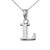 Fine Personalized Initial L Charm Pendant Necklace in Solid Sterling Silver 16