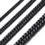 Richsteel Black Curb Link Cuban Chain 28 Inches 7MM Mens Womens Stainless Steel Jewelry