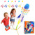 POKONBOY Toy Rocket Launcher for Kids Outdoor Toys 6 LED Light Foam Rockets and Launcher  Play Rocket Soars Up to 100 Feet Outdoor Rocket Toy Gift for Boys and Girls