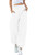 Ru Sweet Womens Active High Waisted Sporty Gym Athletic Fit Jogger Sweatpants Baggy Lounge Pants with Pockets White