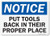 SmartSign Notice  Put Tools Back In Their Proper Place Sign  10 x 14 Plastic