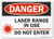 SmartSign  S2482PL14 Danger  Laser Range in Use Do Not Enter Sign  10 x 14 Plastic