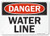 SmartSignDanger  Water Line Sign  7 x 10 Aluminum