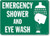 Emergency Shower and Eye Wash Sign by SmartSign  10 x 14 Aluminum