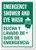 SmartSign Emergency Shower  Eye Wash Bilingual Sign  10 x 14 Aluminum