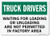 SmartSign Truck Drivers  Waiting For Loading Or Unloading Are Not Permitted In Factory Area Sign  10 x 14 Aluminum