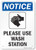 SmartSign Notice  Please Use Wash Station Sign  7 x 10 Plastic