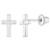 925 Sterling Silver Little CZ Cross Screw Back Earrings for Toddlers  Young Girls  Great Religious Gift for Young Girls