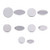 PH PandaHall 100 pcs 5 Sizes Flat Round 304 Stainless Steel Blank Stamping Tag Pendants Diameter 8 10 15 20 25mm for Earring Bracelet Necklace Pendant Charm Jewelry Making