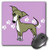 3dRose LLC 8 x 8 x 0.25 Inches Cute Italian Greyhound Fawn Tan Purple Pawprint Background Mouse Pad (mp_12096_1)