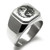 Tioneer Stainless Steel Tribal Dragon Yin Yang Symbol Square Flat Top Signet Biker Rings for Men Size 13