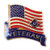Veteran American Flag Square  Compass Masonic Lapel Pin  Red  White1 Tall