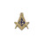 Square  Compass Masonic Lapel Pin  Gold  Blue58 Tall