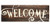 Welcome Rustic Wood Wall Sign 6x18 Brown