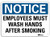 Smartsign U51188RA14X10Notice Employees Must WASH Hands After Smoking Reflective Recycled Aluminum Sign 14 x 10